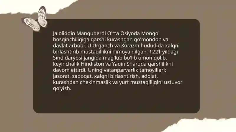Jaloliddin Manguberdi Vatan himoyachisi 3
