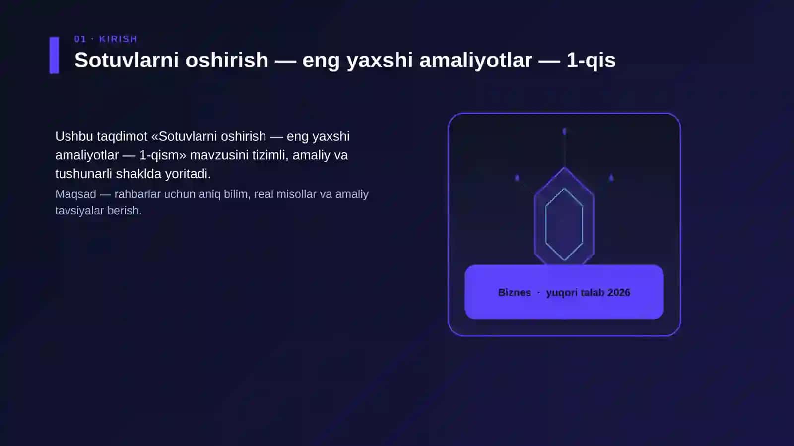Sotuvlarni oshirish — eng yaxshi amaliyotlar — 1-qis 3