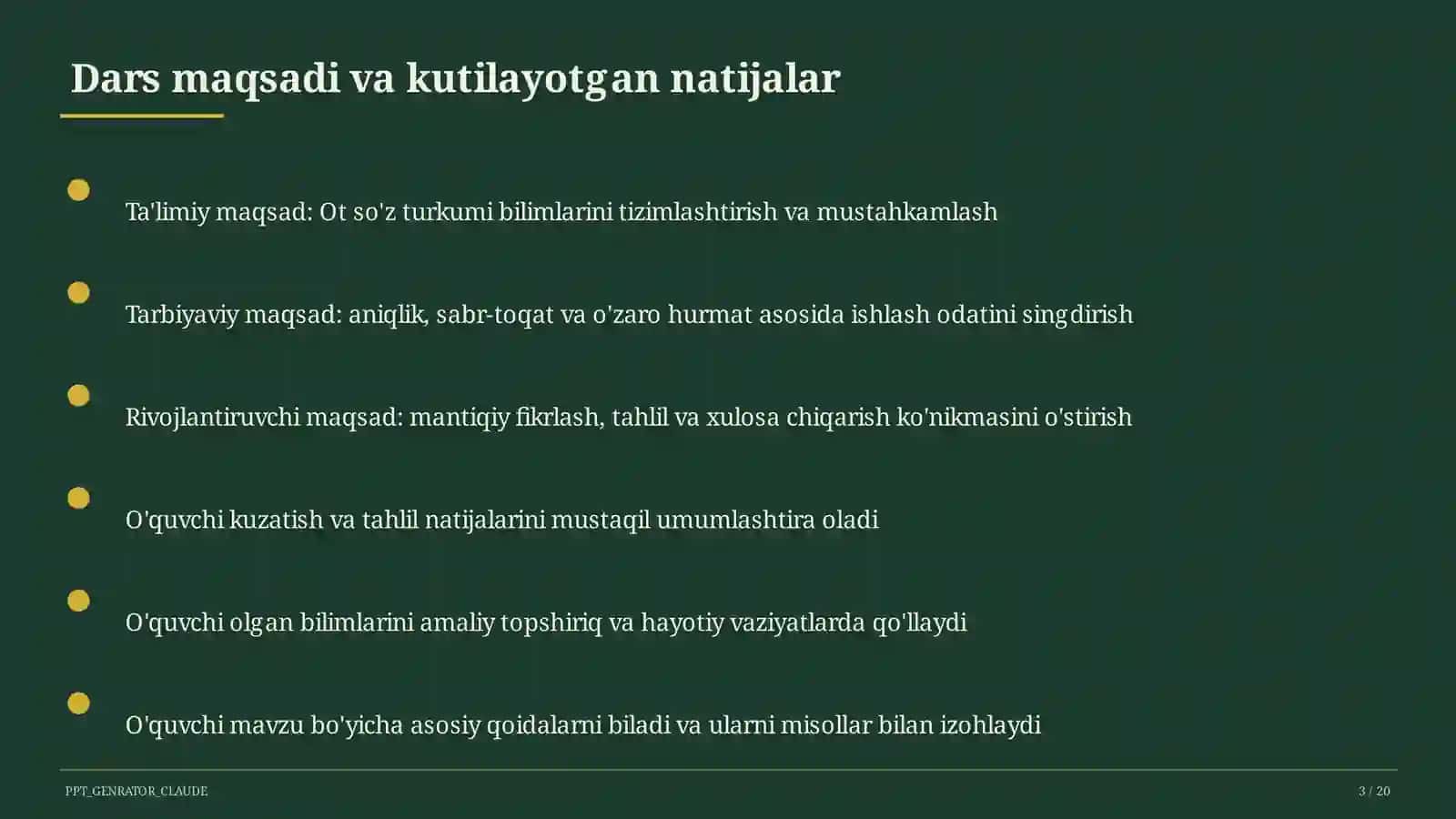Ot so'z turkumi (3-sinf) 3