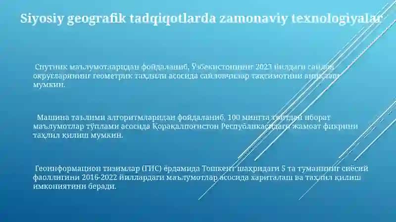 Siyosiy geografik tadqiqotlar 3