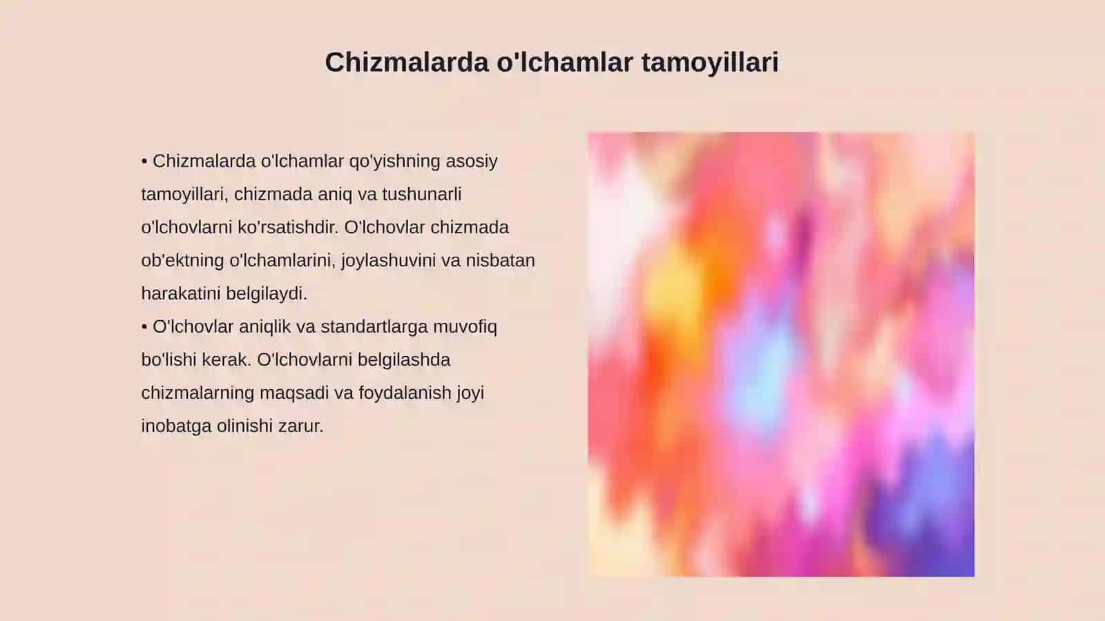 Chizmalarda o'lchamlar qo'yish 3