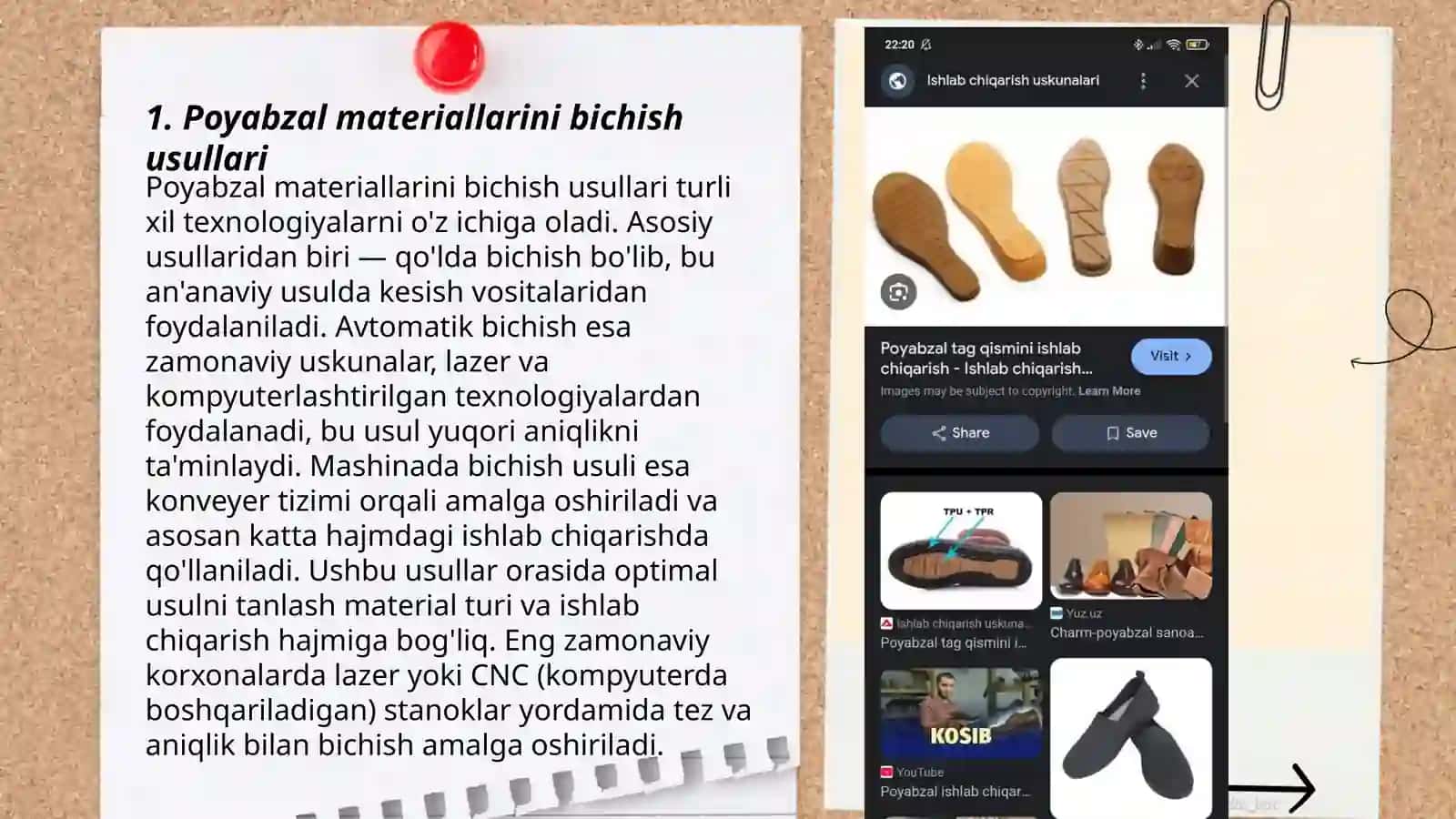 Poyabzal materiallarini bichish texnologik jarayonlarni tuzish 3