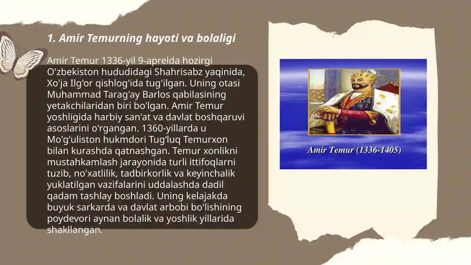 Amir Temur hayoti va bolaligi 3