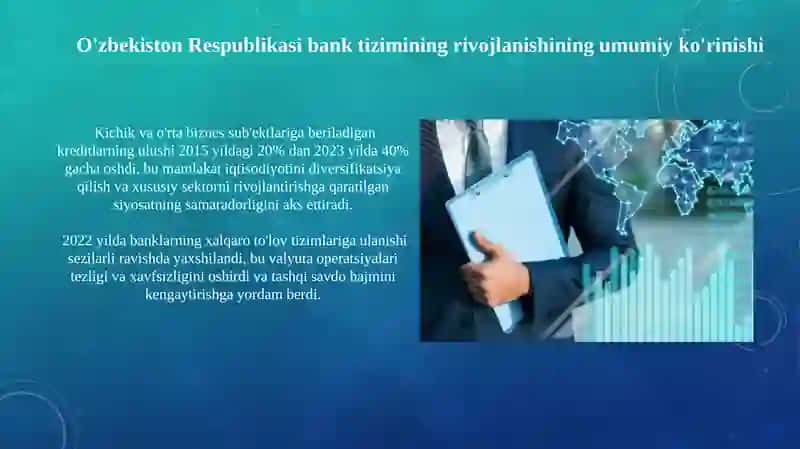 O'zbekiston Respublikasi bank tizimini rivojlantirish ko’rsatkichlari 3
