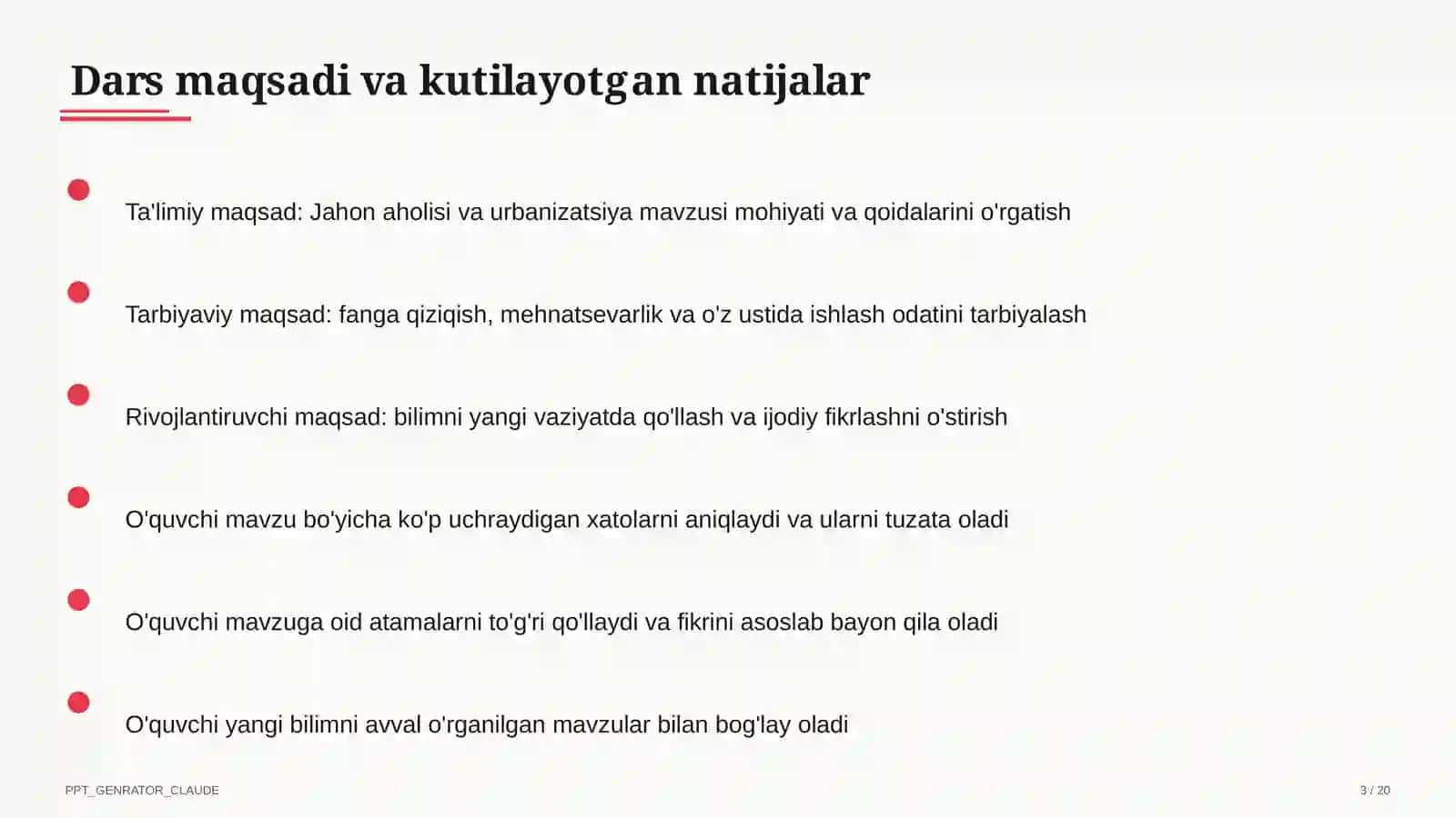 Jahon aholisi va urbanizatsiya (10-sinf) 3