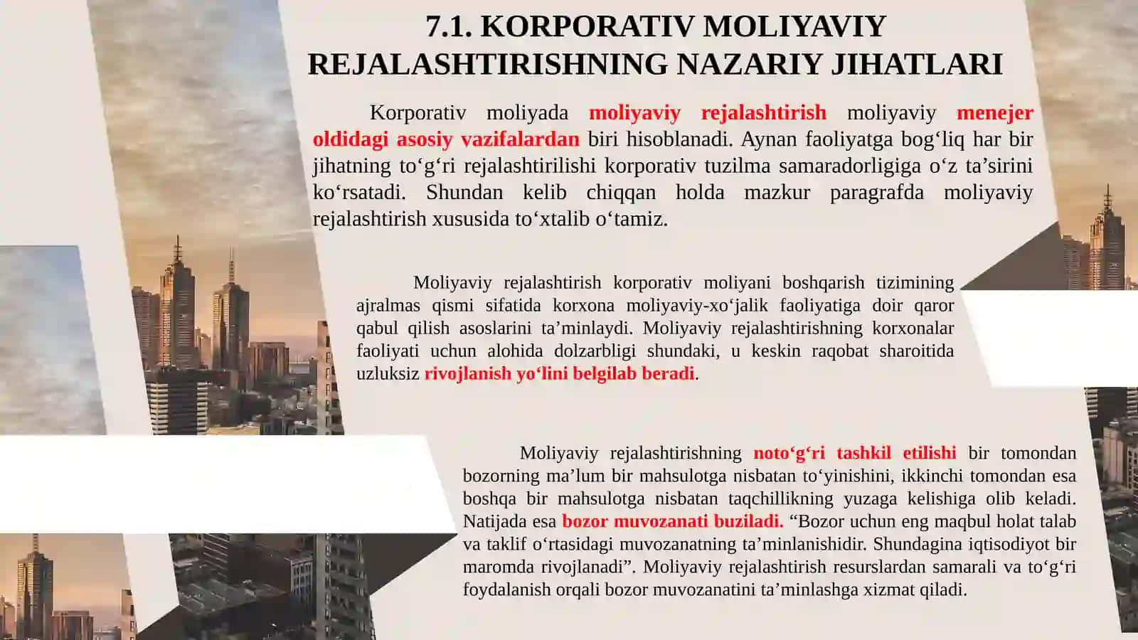 Korporativ moliya 3