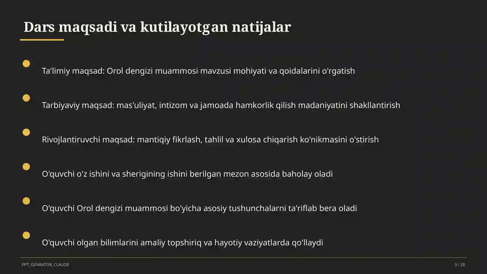 Orol dengizi muammosi (8-sinf) 3