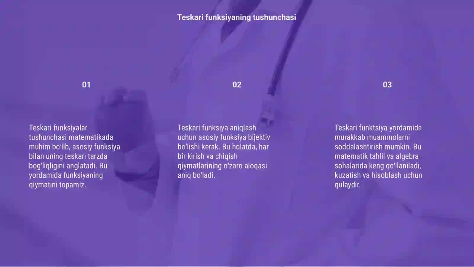 Teskari funksiyalar 3