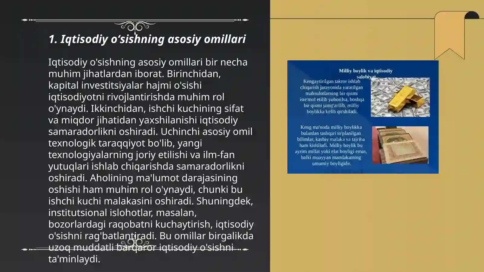 Iqtisodiy oʻsish va milliy boylik 3