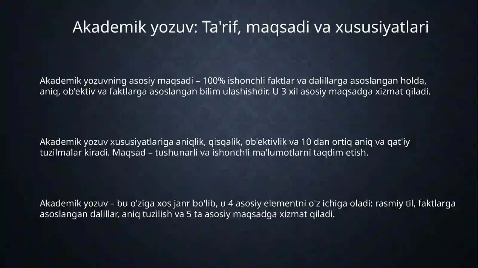 Akademikyozish 3