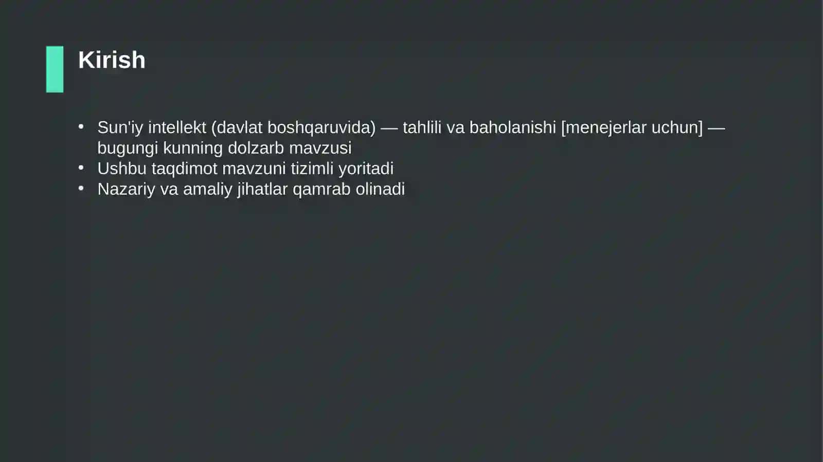 Sun'iy intellekt (davlat boshqaruvida) — tahlili va baholanishi [menejerlar uchun] 3