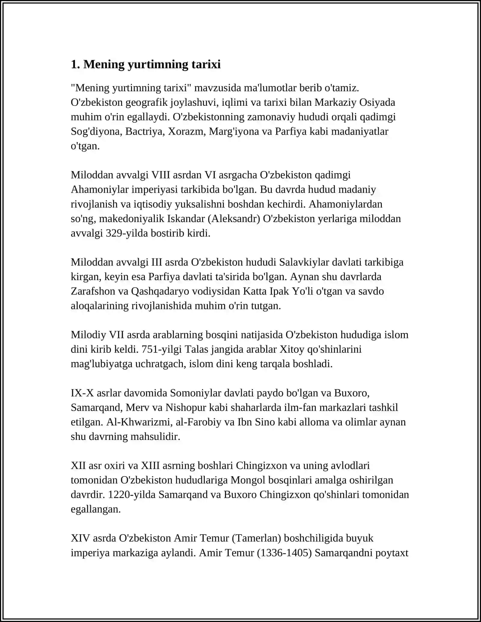 MENING YURTIM 3