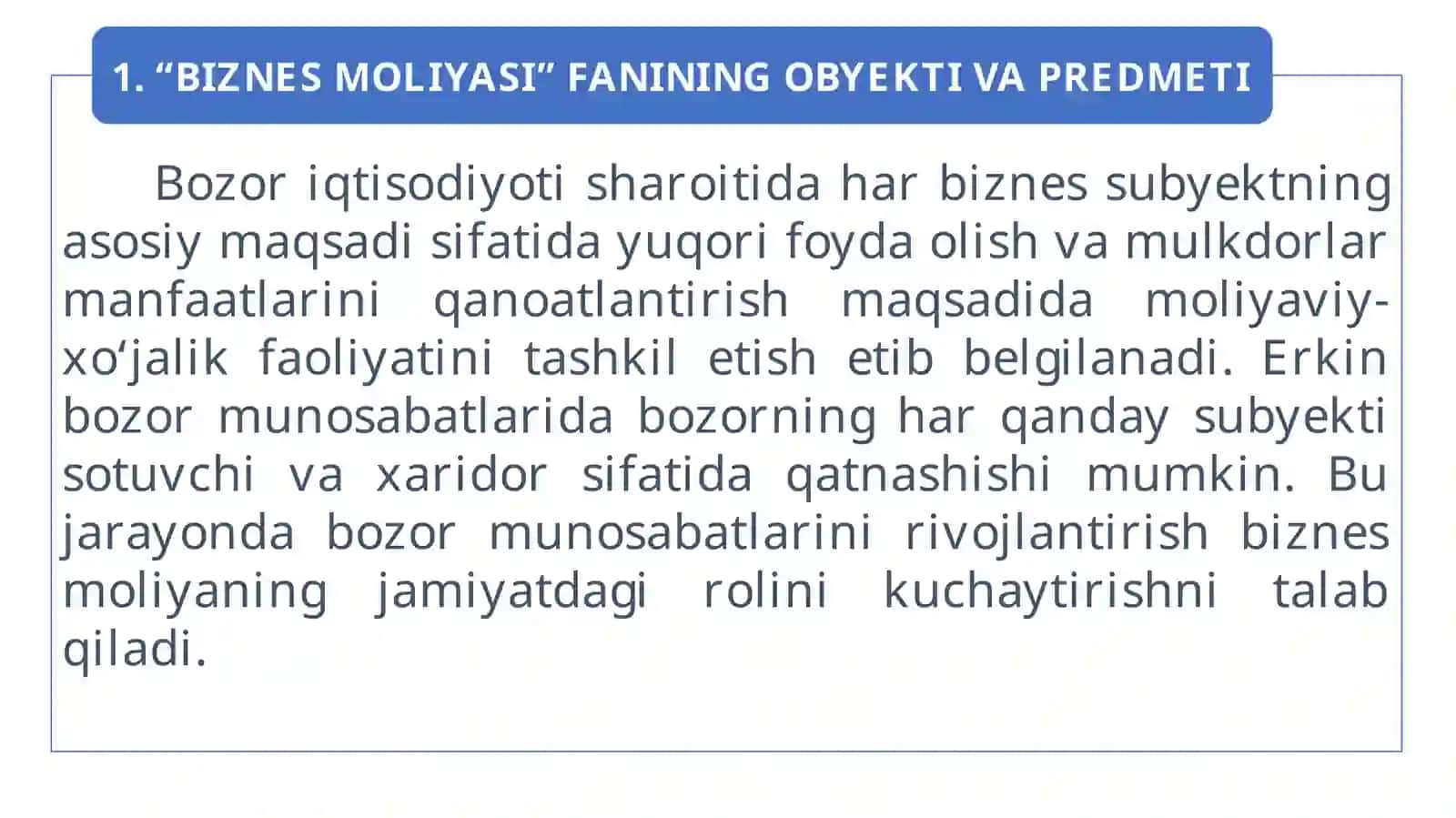 BIZNES MOLIYASI 3