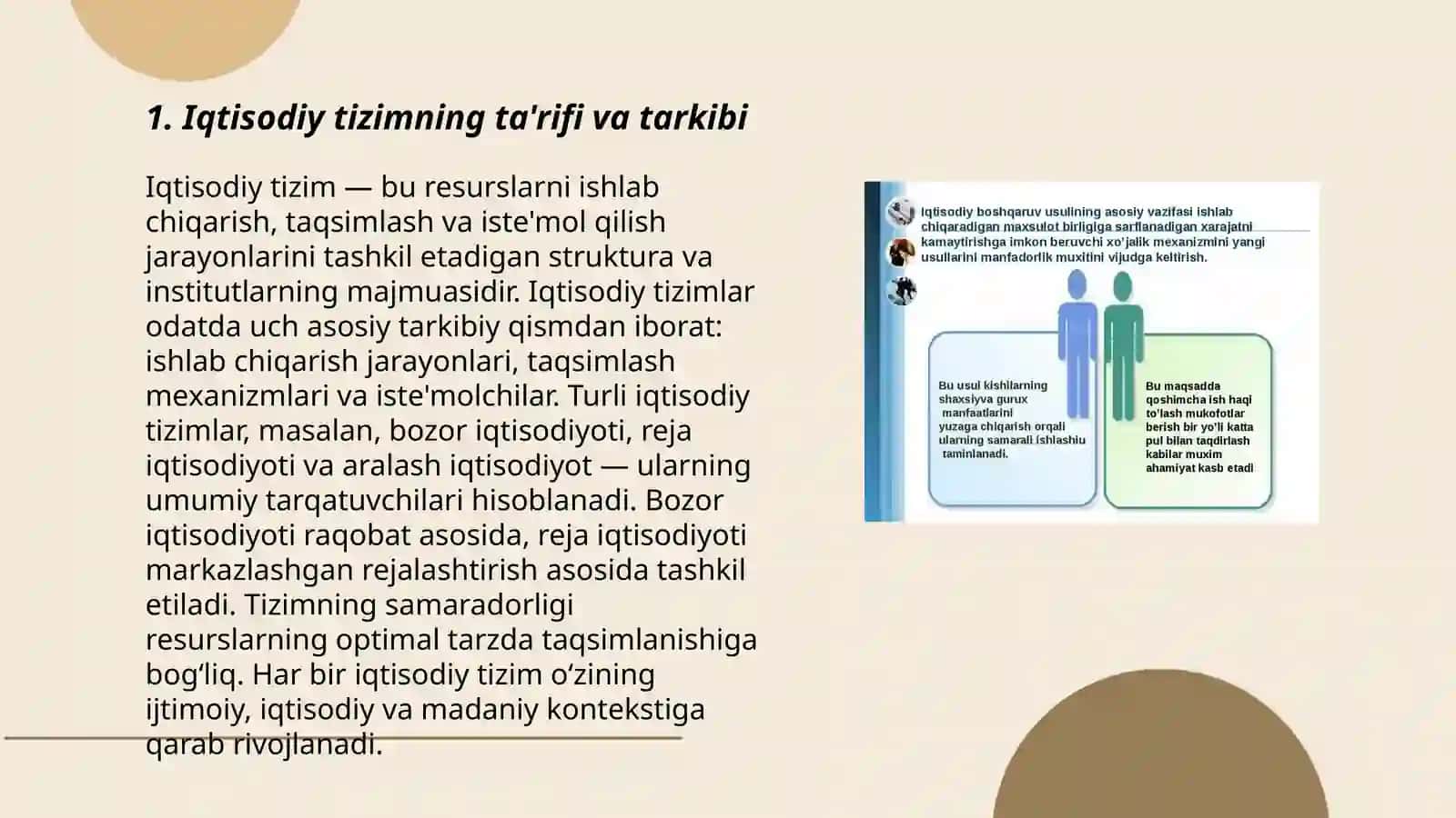 Iqtisodiy tizimlar (bir davlat misolida) 3