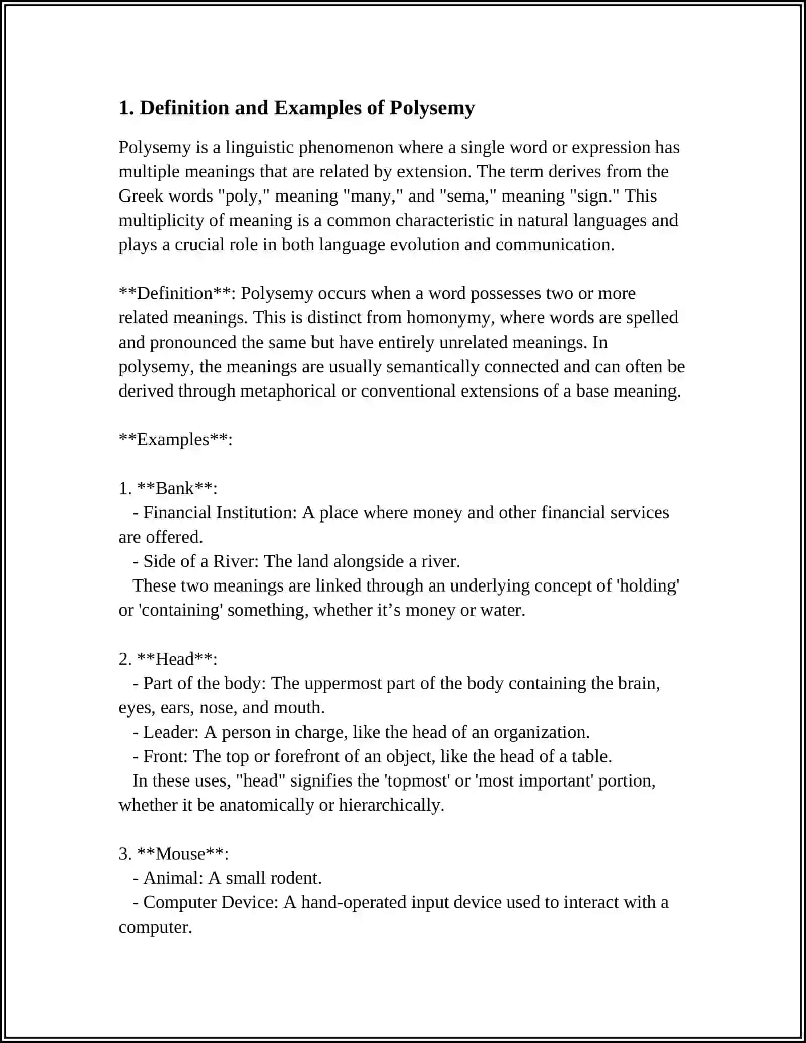 THE ROLE OF POLYSEMY IN ENGLISH GRAMMAR 3