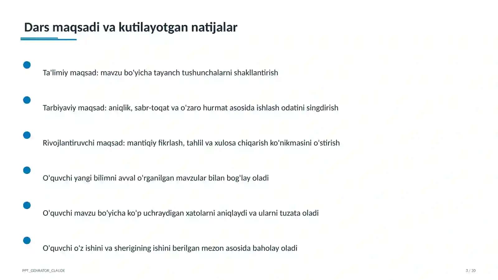 Sinf soati va tarbiyaviy tadbirlar 3
