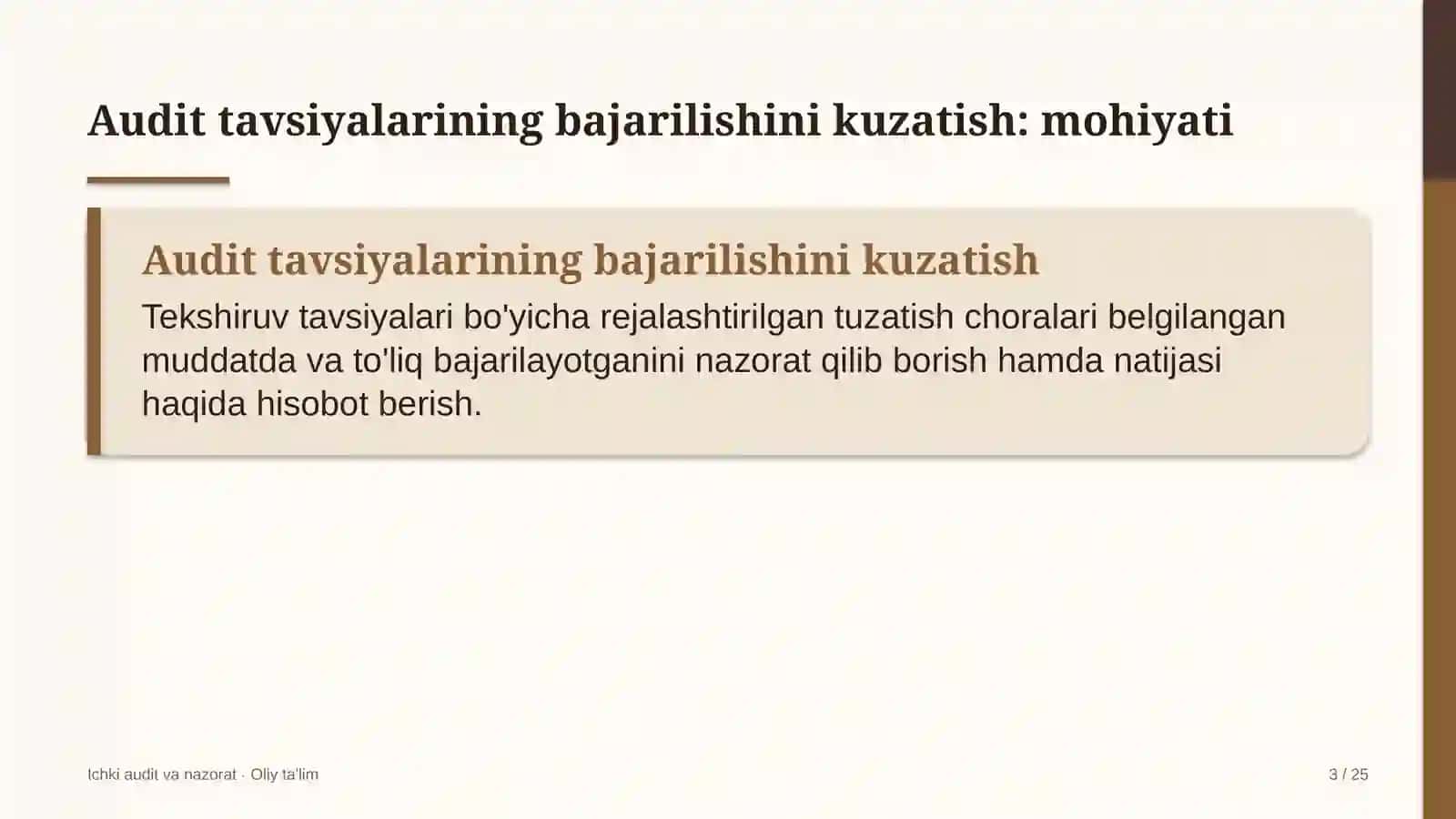 probatsiya xizmatida audit tavsiyalarining bajarilishini kuzatish 6621 3