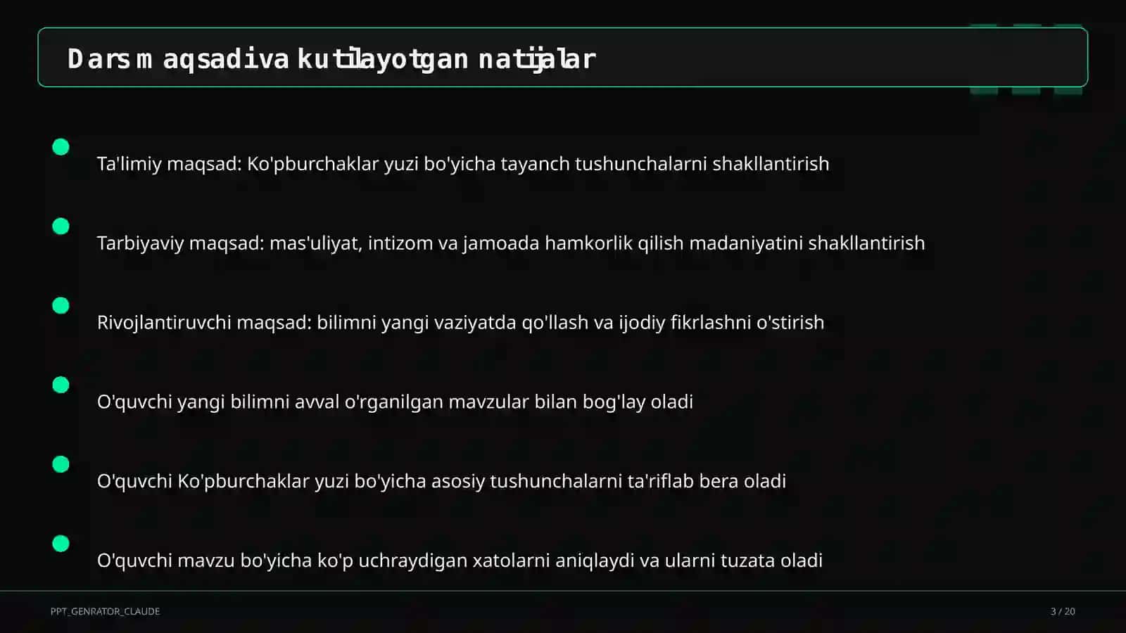 Ko'pburchaklar yuzi (8-sinf) 3