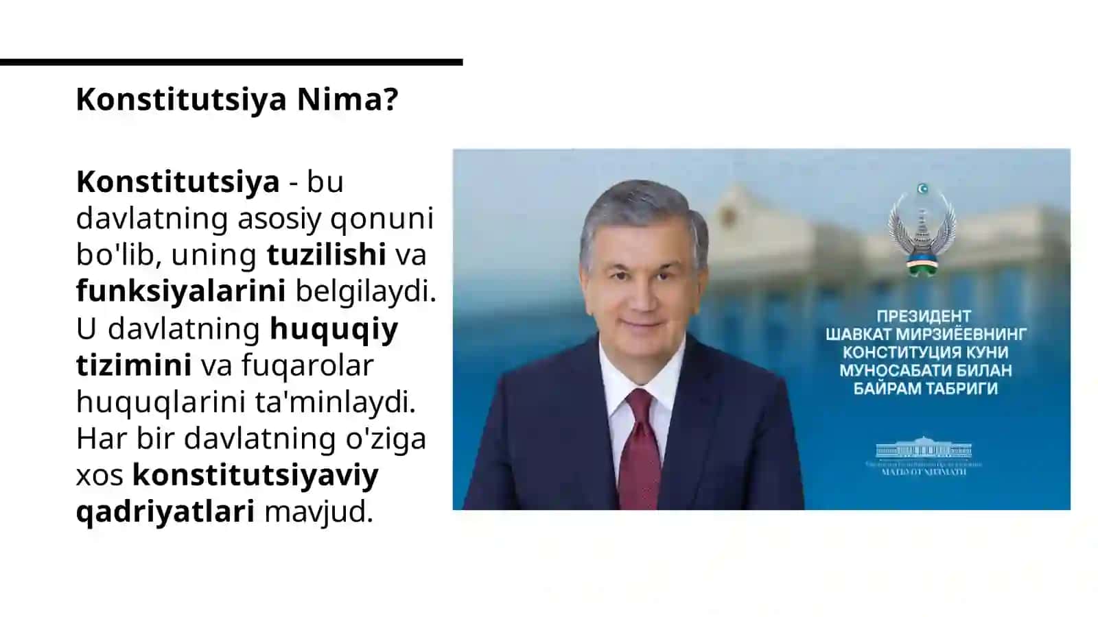 Yangi taxlildagi  konstitutsiyada jahon  konstitutsaviy tajribalari va  qadriyatlarning aks ettirishi 3