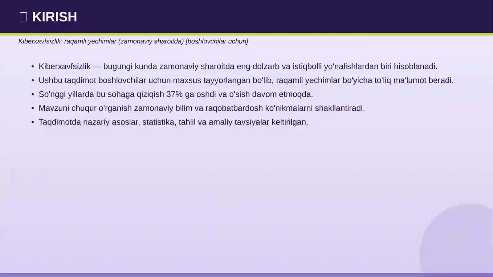 KIBERXAVFSIZLIK Taqdimot 2026 3