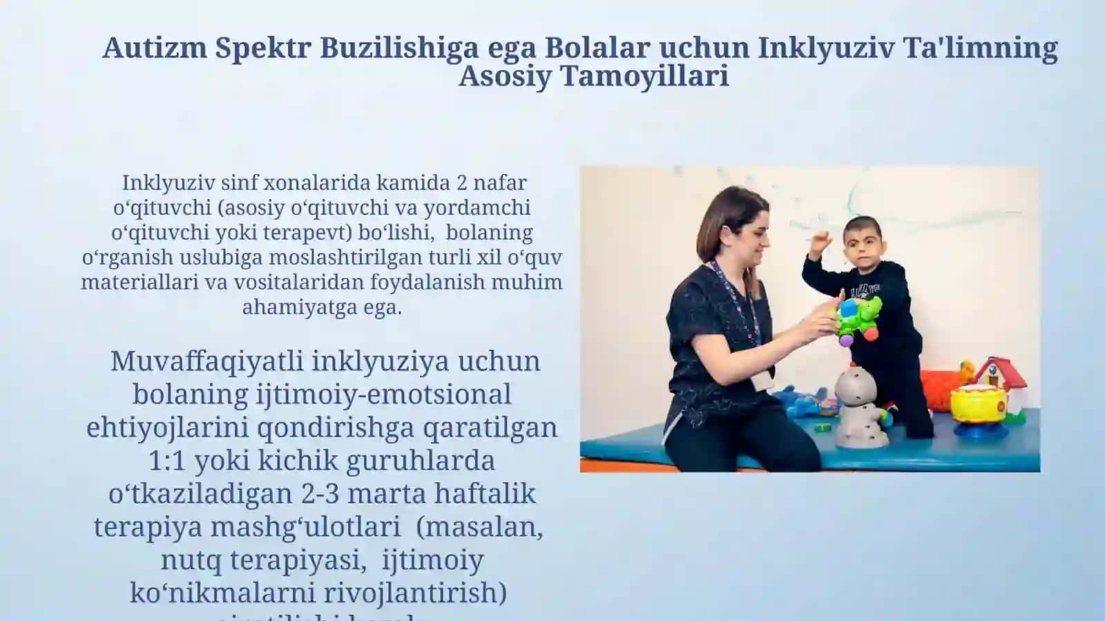 Autistik spektr buzulishiga ega bolalar uchun inklyuziv ta'lim strategiyalari 3