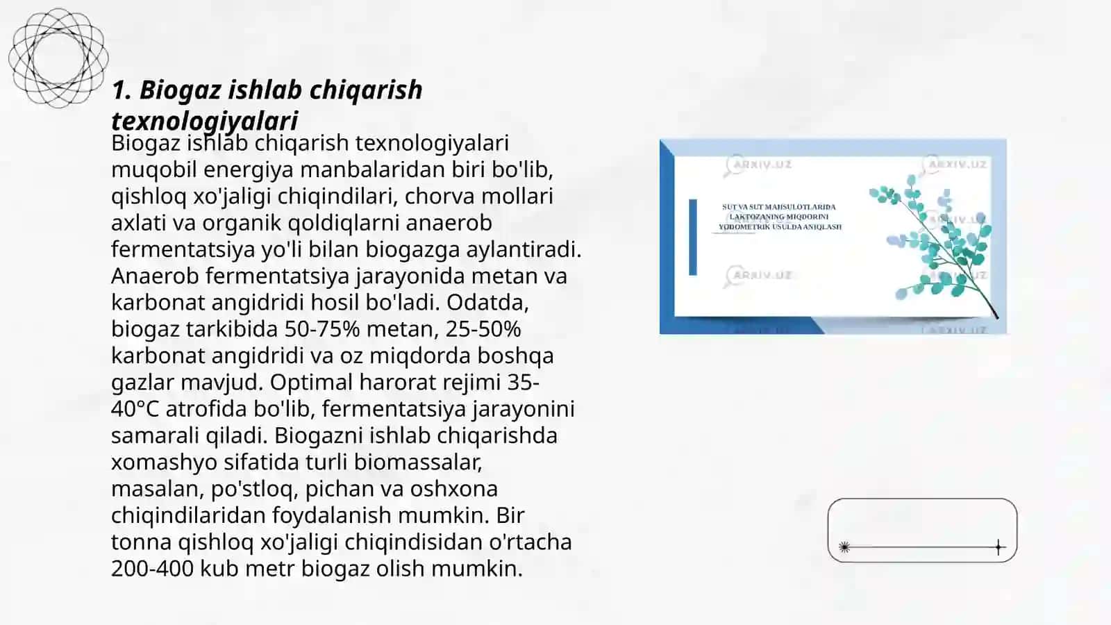 Biogaz ishlab chiqarish texnologiyalari 3