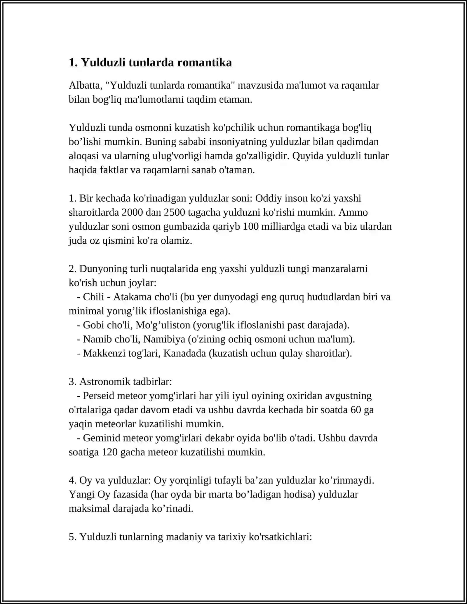 Yulduzli Tunlarda Romantika 3