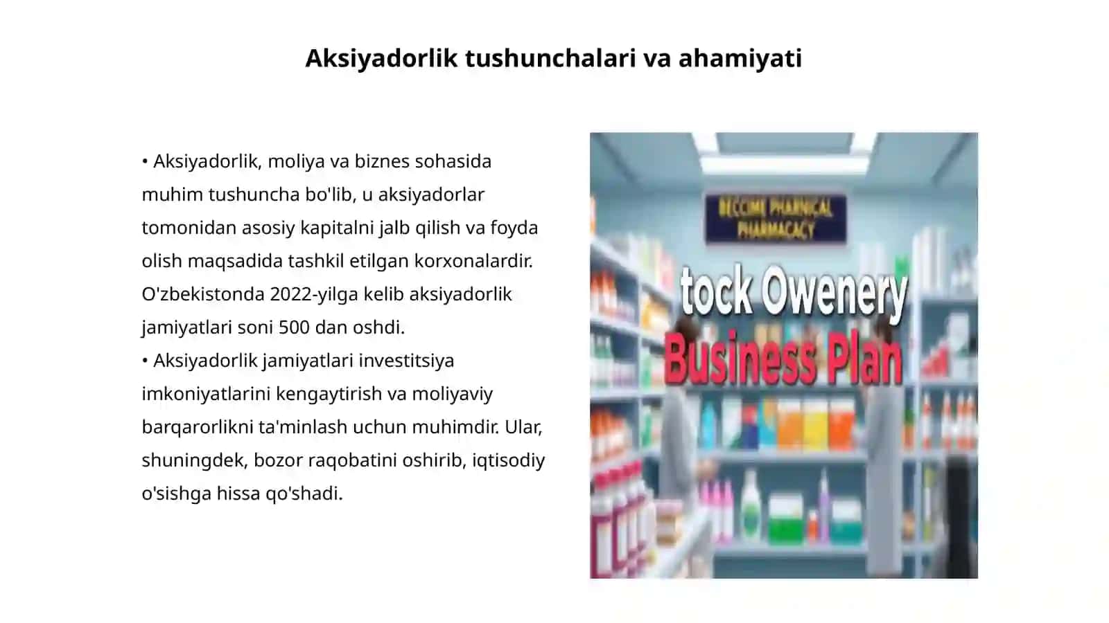 Dorixonalar biznes rejasini tuzish 3