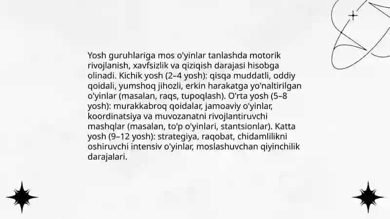 Harakatli O'yinlar 3