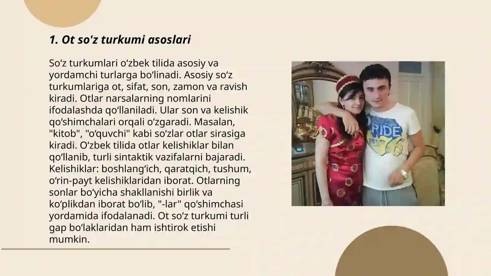 Ot so'z turkumini o'rganishda qo'llanadigan mustaqil ishlarni ishlab chiqish 3