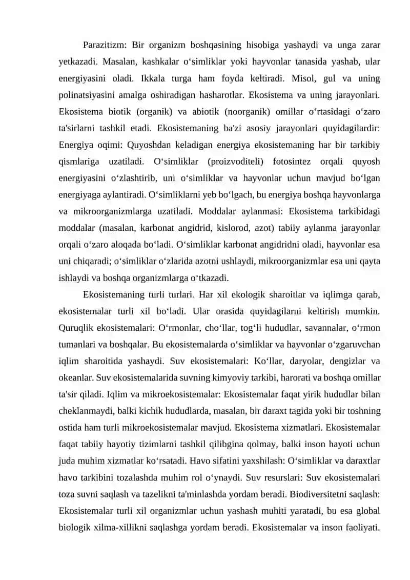 Hamjamiyat va ekosistema 3
