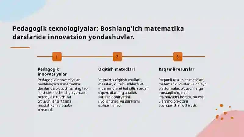 Pedagogik texnologiyalarni joriy etish 3