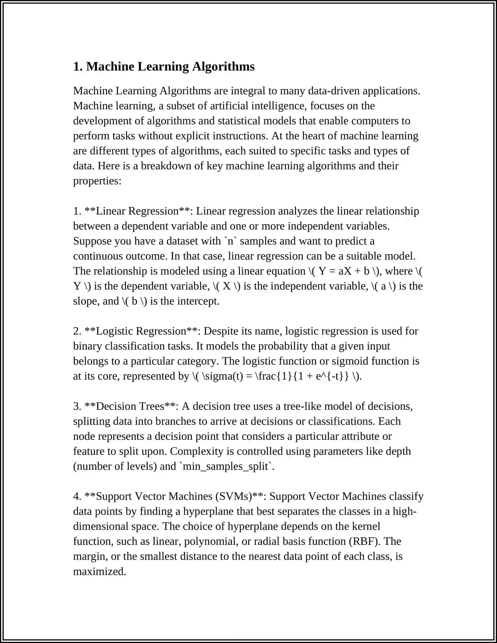 Machine Learning Algorithms 3