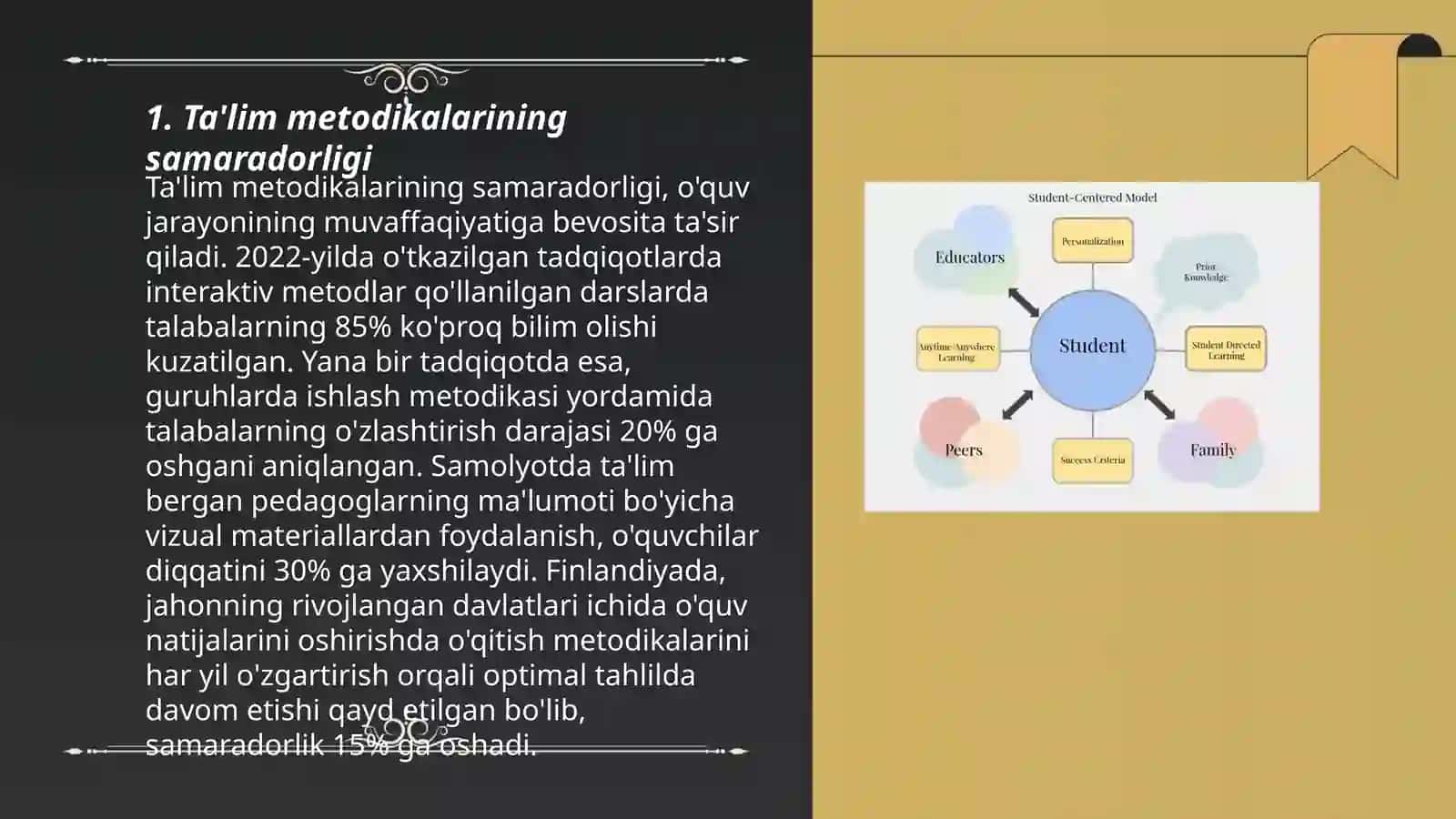 Ta'lim metodikalarining samaradorligi 3