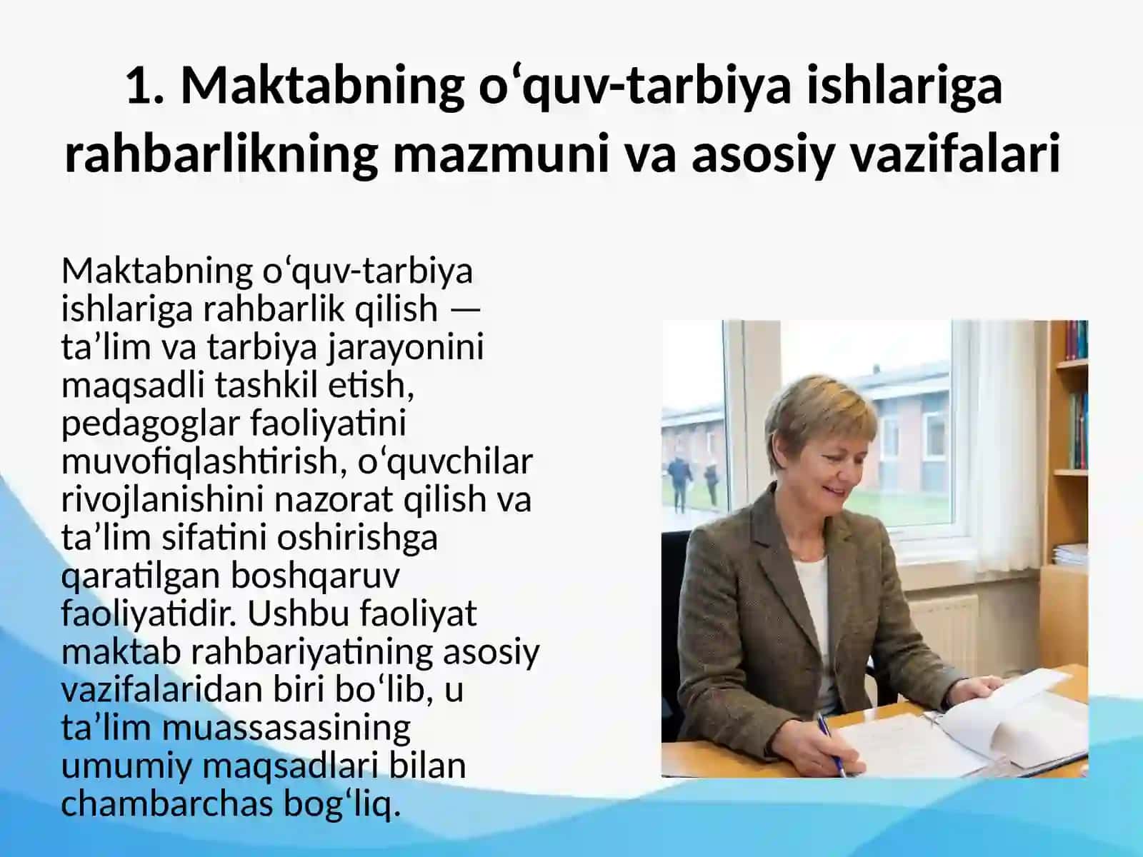 Maktabning o‘quv-tarbiya ishlariga rahbarlik. Maktab ishini rejalashtirish 3