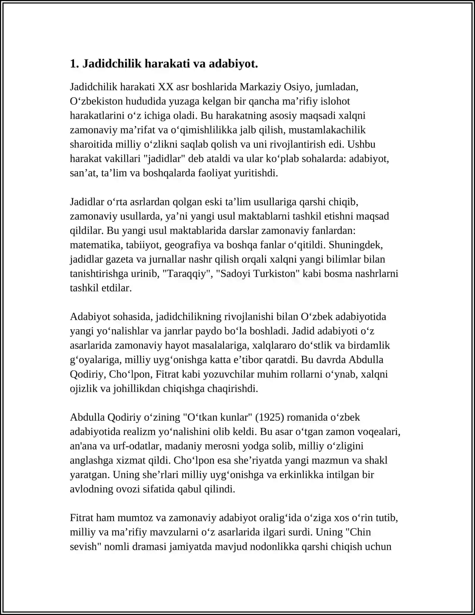 EPOS VA ROMAN. VOQEALIK VA XAYOLOT UYG'UNLIGI. JABBOR ESHONQULNING ''EPIK TAFAKKUR TADRIJI" 3