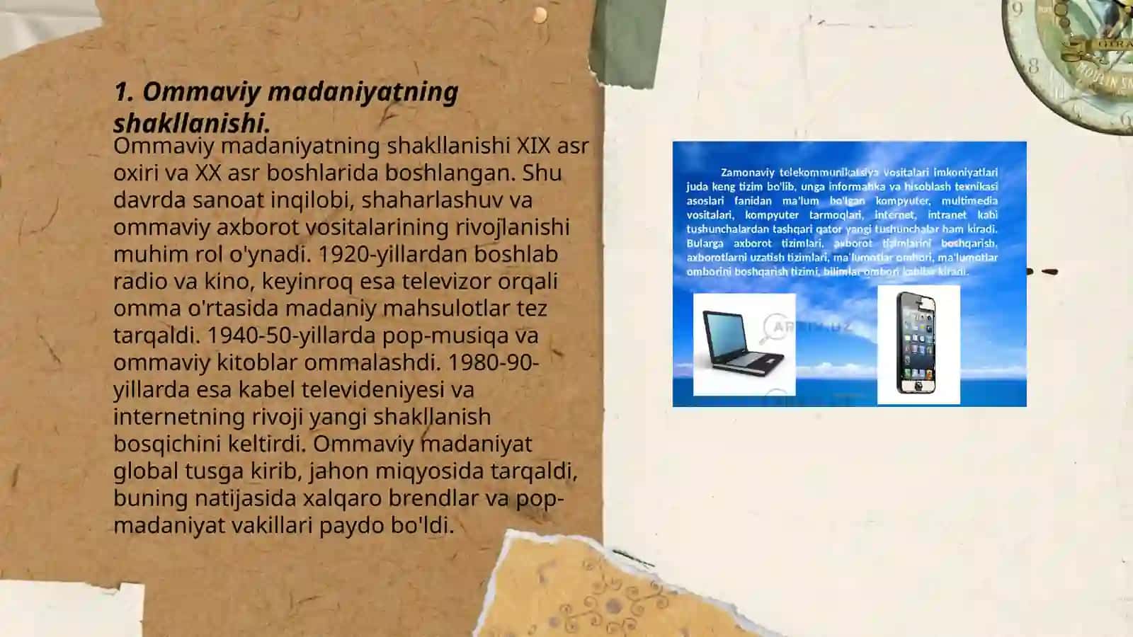 Ommaviy madaniyatning shakllanish tarixi va uning turlari: aksilmadaniyat,submadaniyat populyar madaniyat,ekran madaniyaat 3