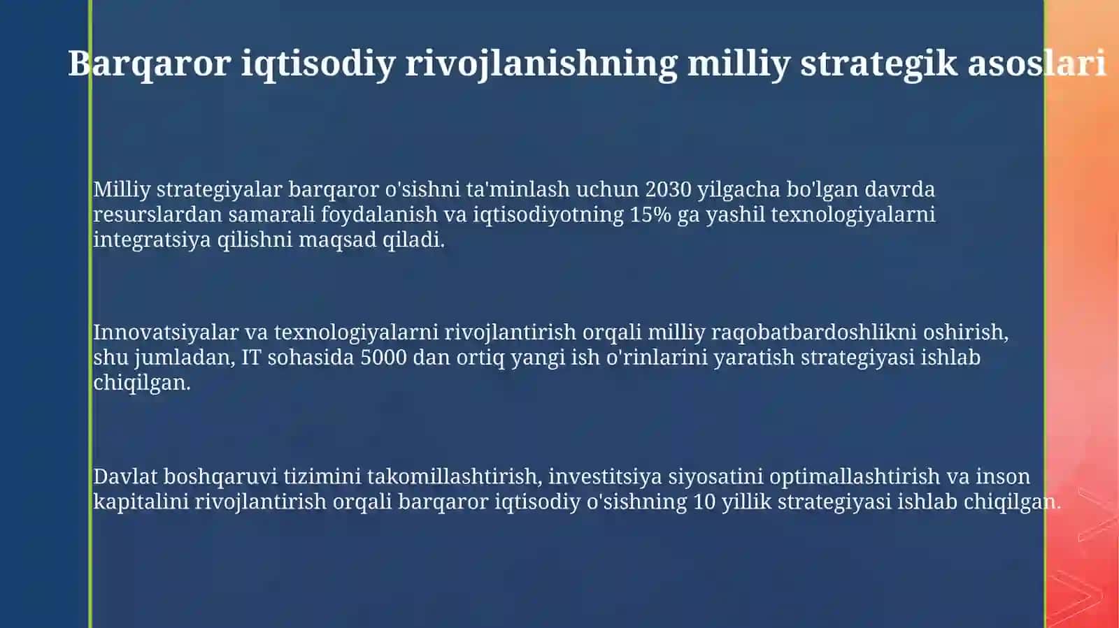 Barqaror iqtisodiy taraqiyotning milliy strategik xususiyatlari 3