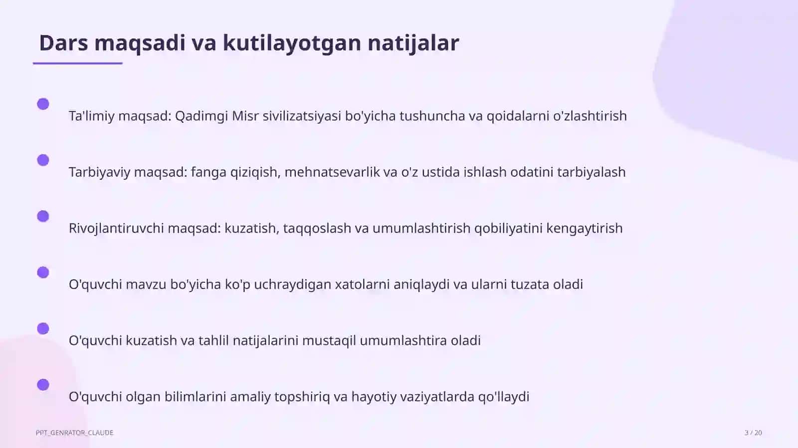 Qadimgi Misr sivilizatsiyasi (6-sinf) 3