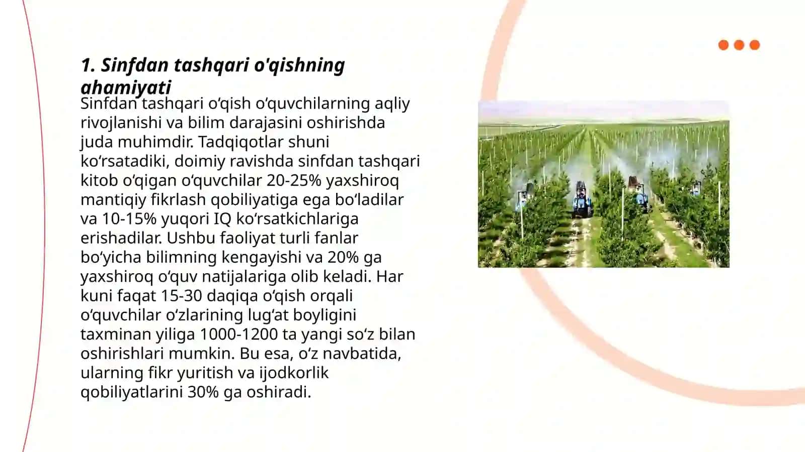 Sinfdan tashqari o'qishning an'anaviy shakllaridan foydalanish 3