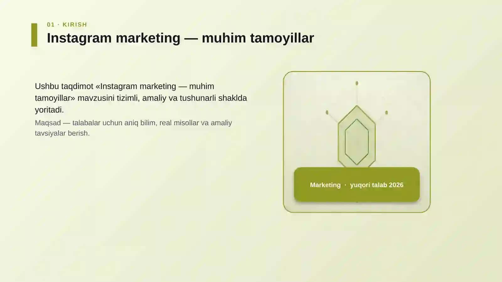Instagram marketing — muhim tamoyillar 3