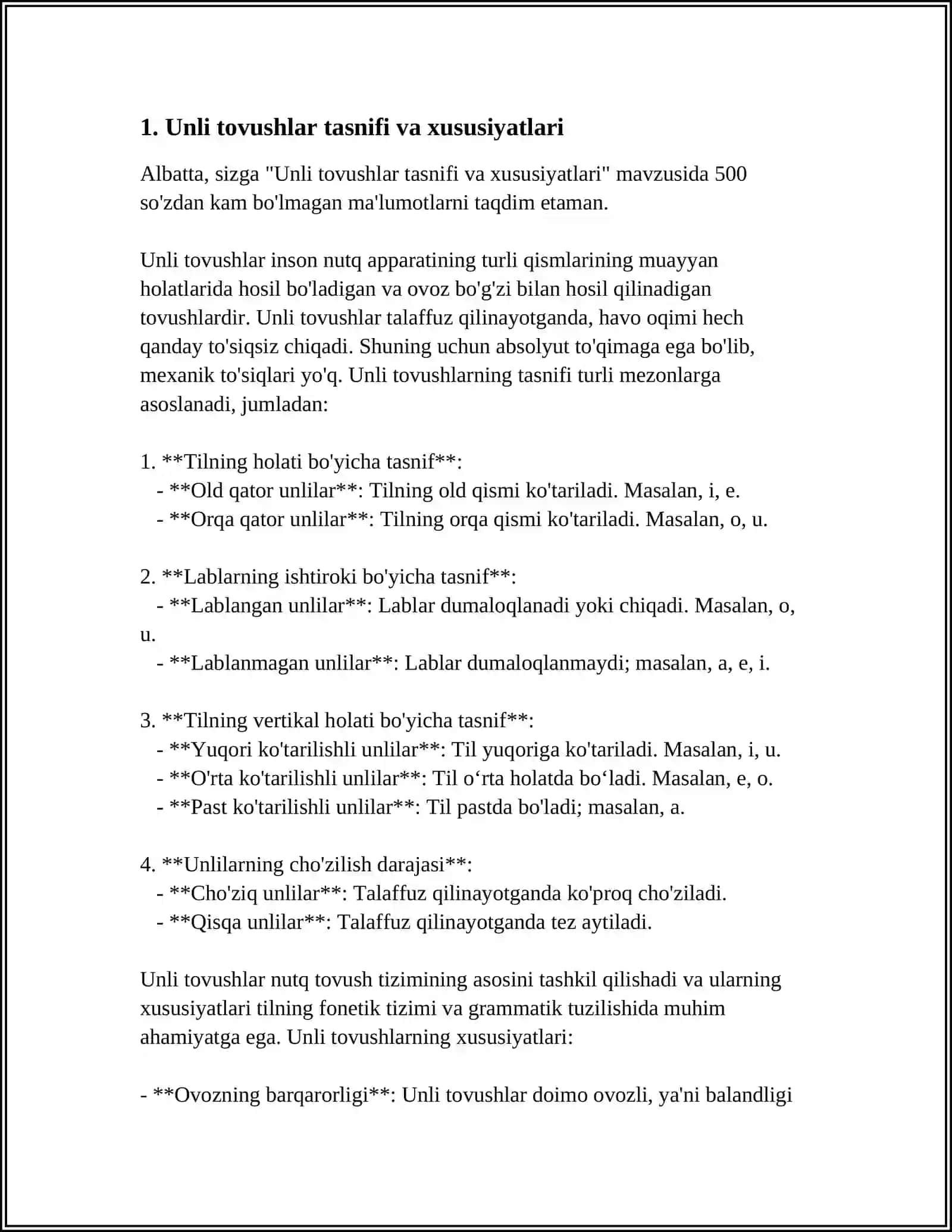 1-SINF ONA TILI DARSLARIDA UNLI TOVUSHLAR TIZIMINI O'RGATISH 3