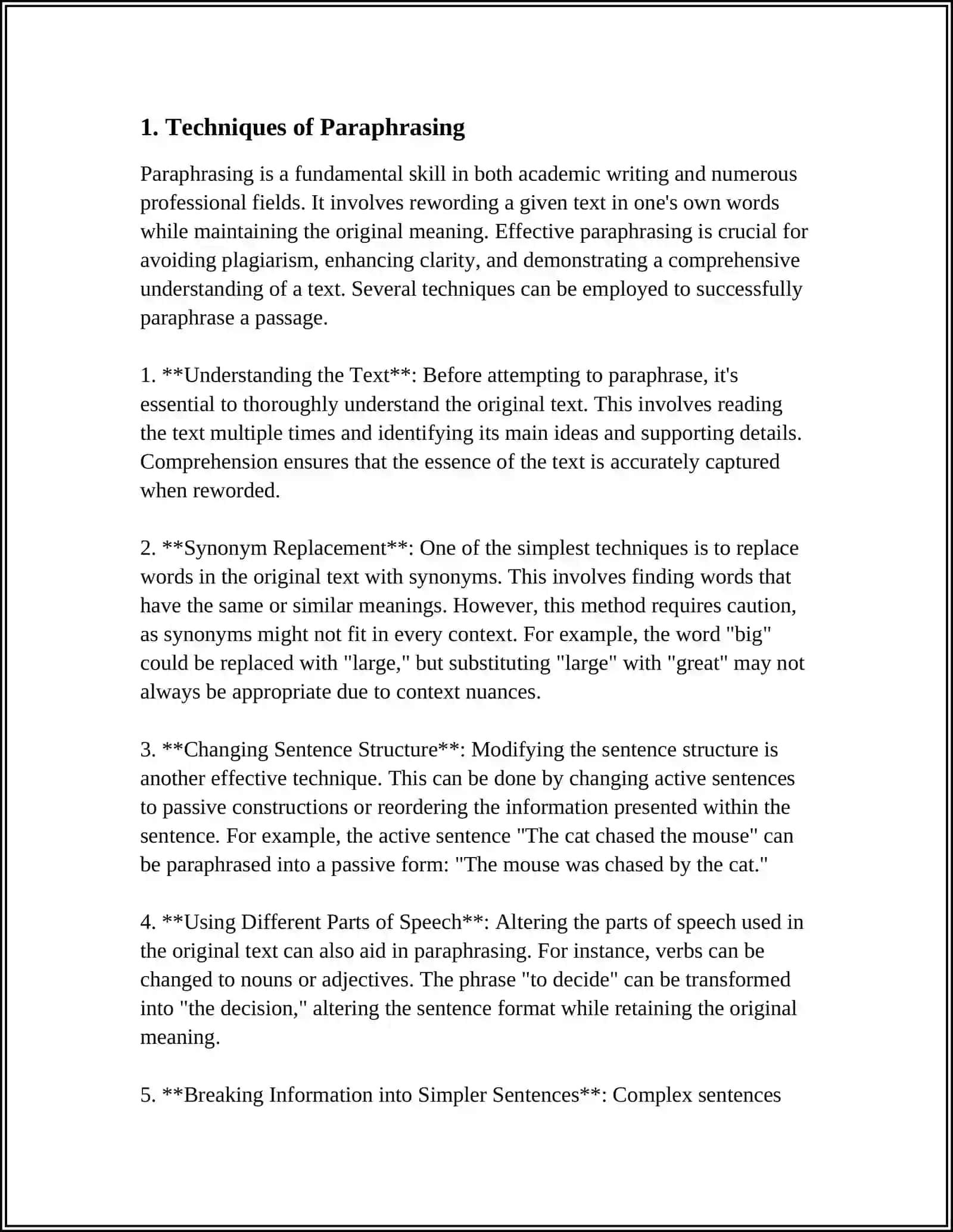 PARAGRAPHRAZING, REFERENCING, SUMMARIZING 3