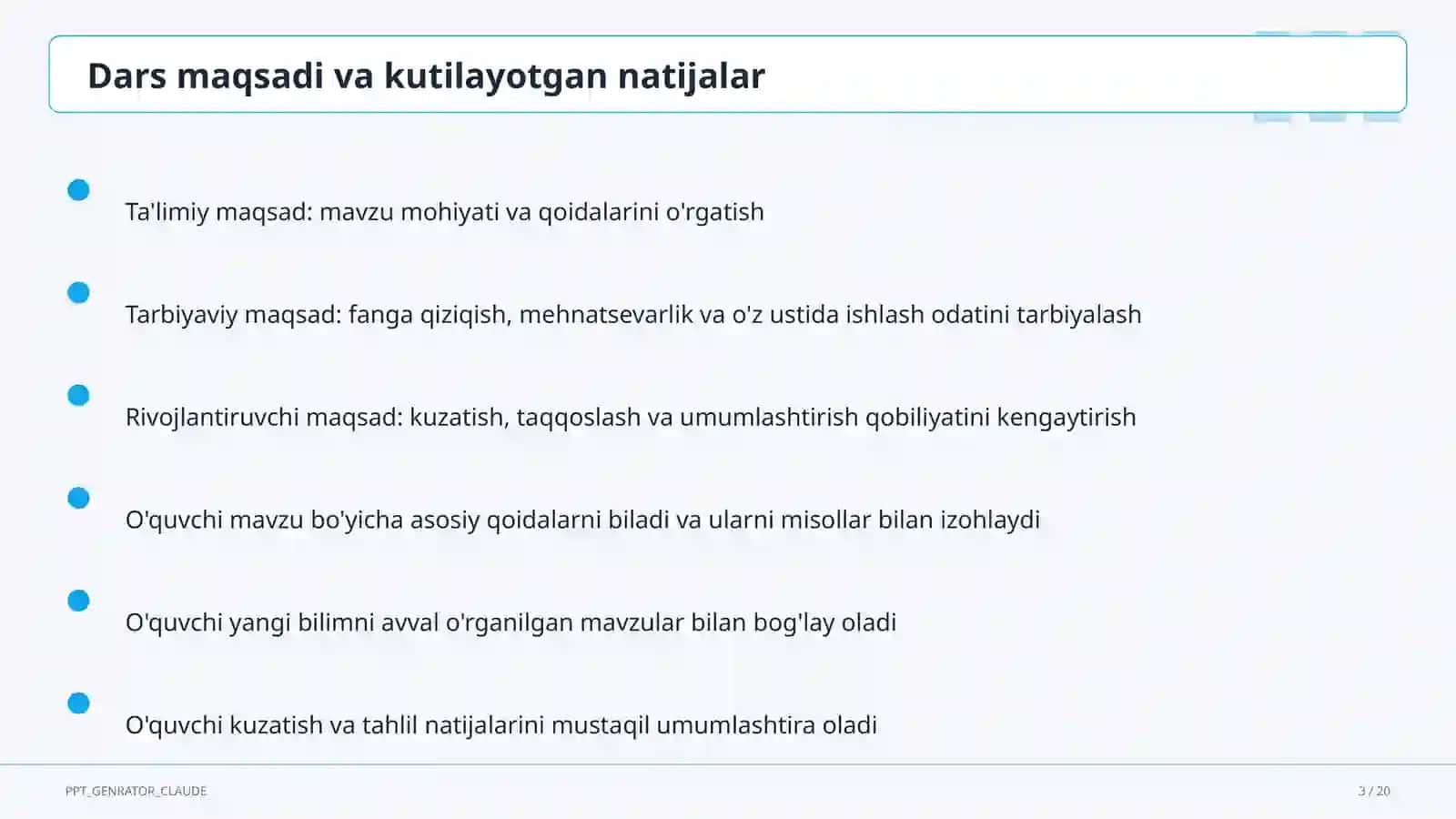 Yuqori sinflarda sun'iy intellekt darslari: nimani va qanday o'qitamiz? 3