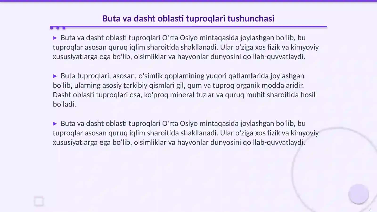 Buta - dasht oblasti tuproqlari 3