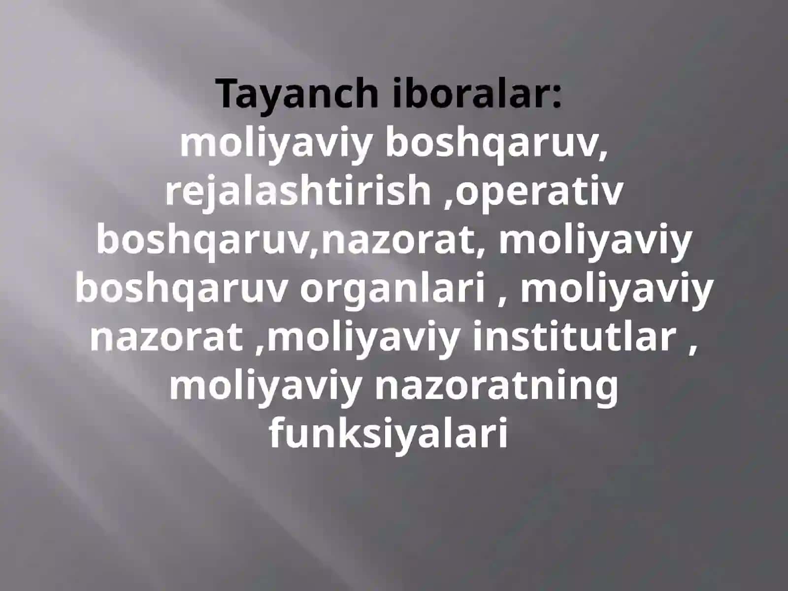 MOLIYAVIY BOSHQARUV VA NAZORAT 3