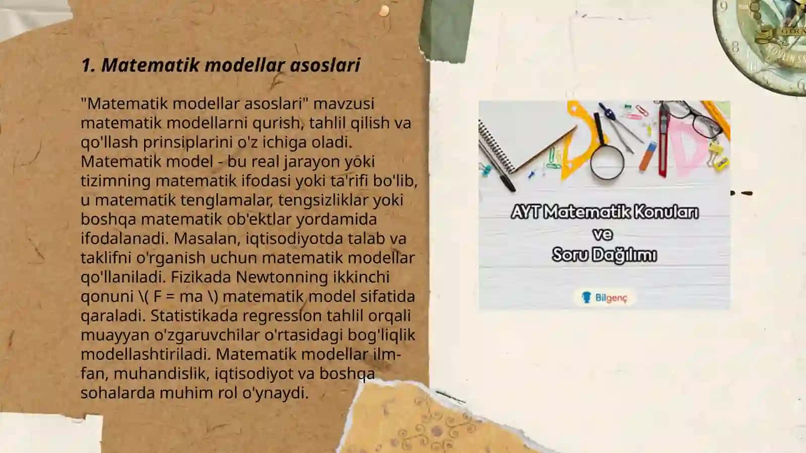 Matematik modellar asoslari 3