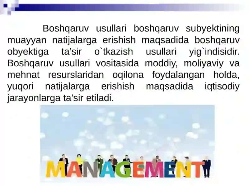 Korxona boshqaruvining iqtisodiy usullari va ulardanfoydalanish 3