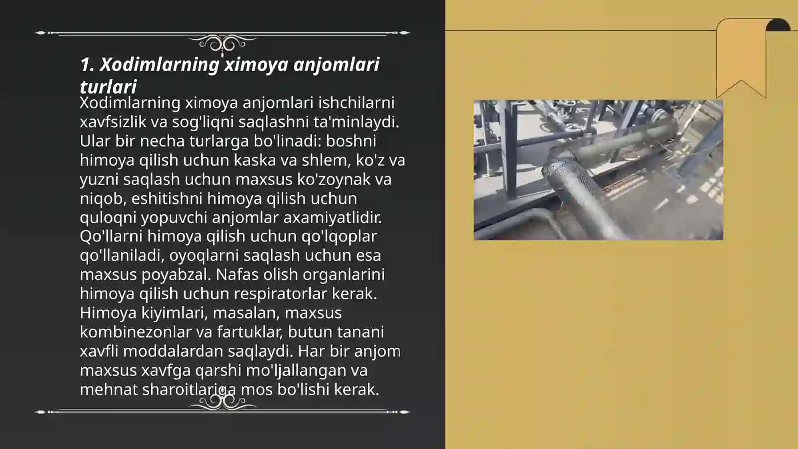 Xodimlarning ximoya anjomi. Yatrageniya 3