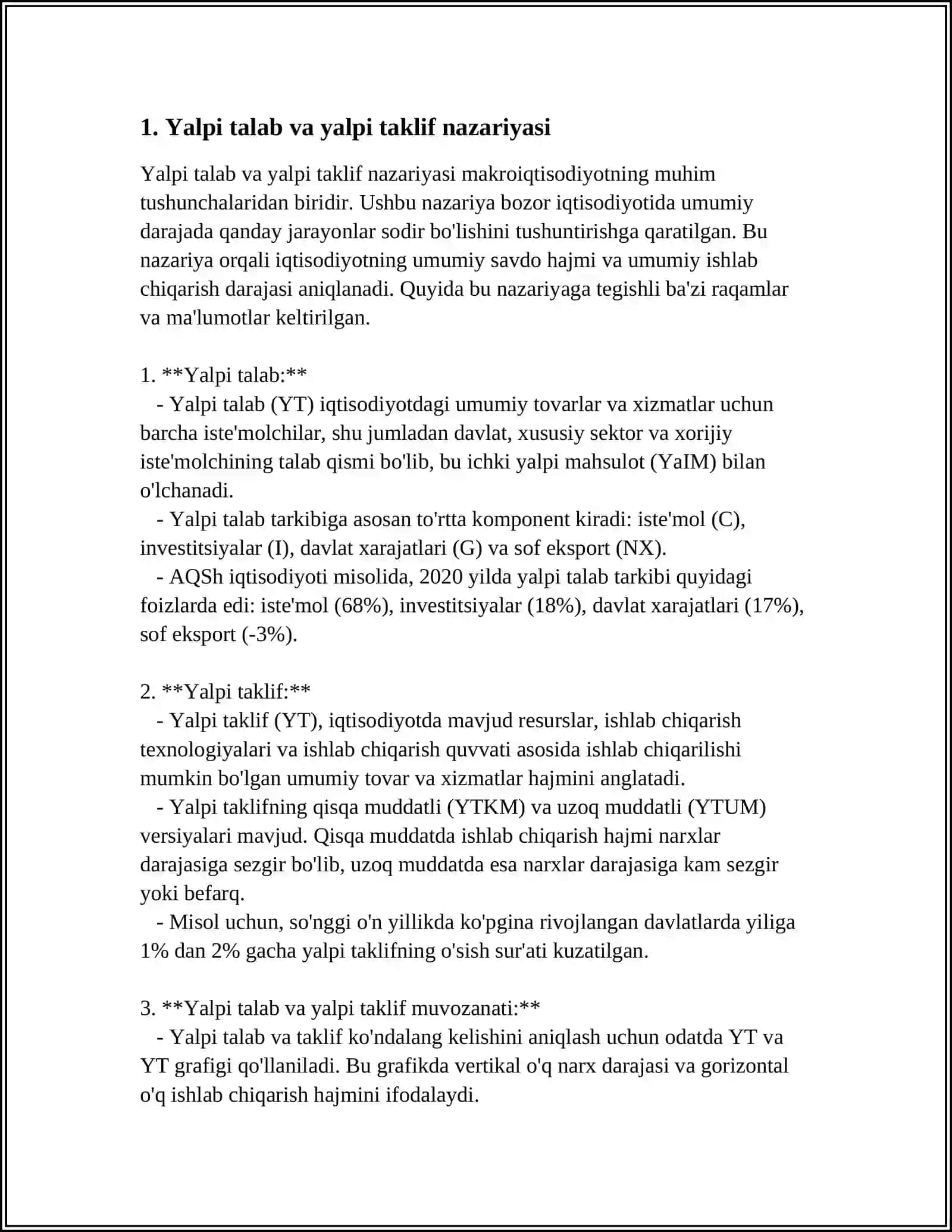 YALPI TALAB VA YALPI TAKLIF 3